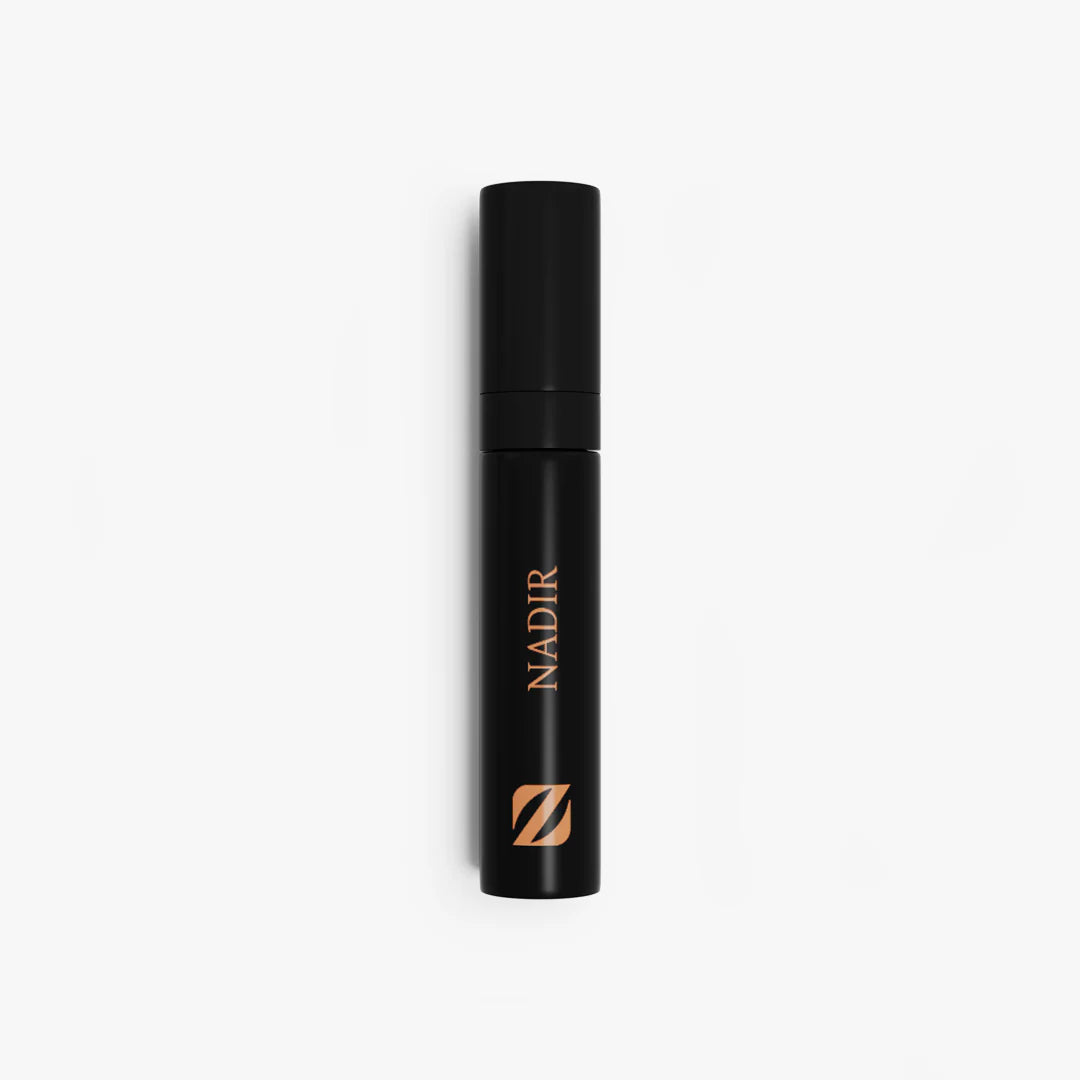 Czarny atomizer podróżny Olfazeta by Chogan Nadir 10 Years Edition, miedziana nazwa i logo Z na jasnoszarym tle